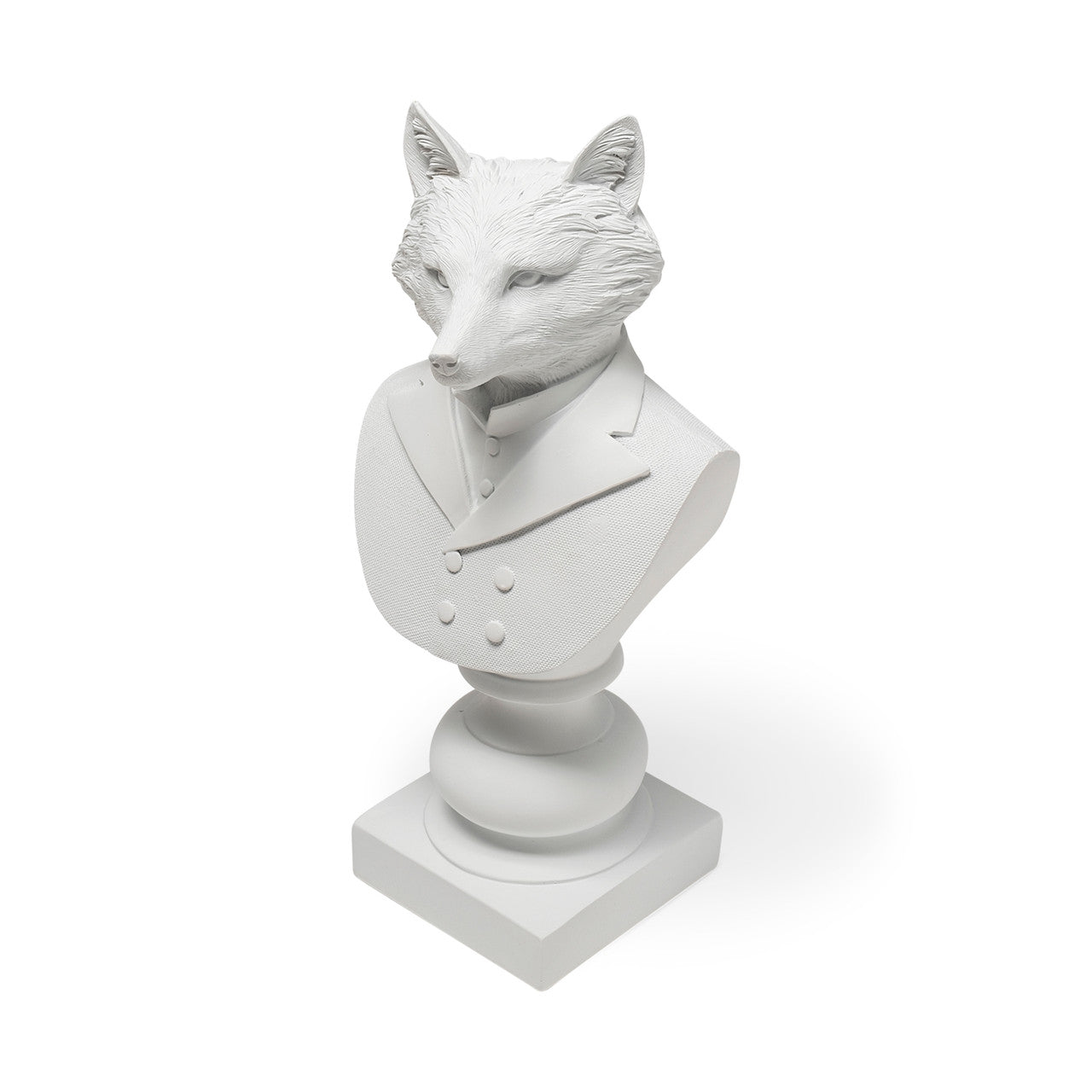 Murray 6L x 5W White Resin Business Fox | Zin Home – zinhome