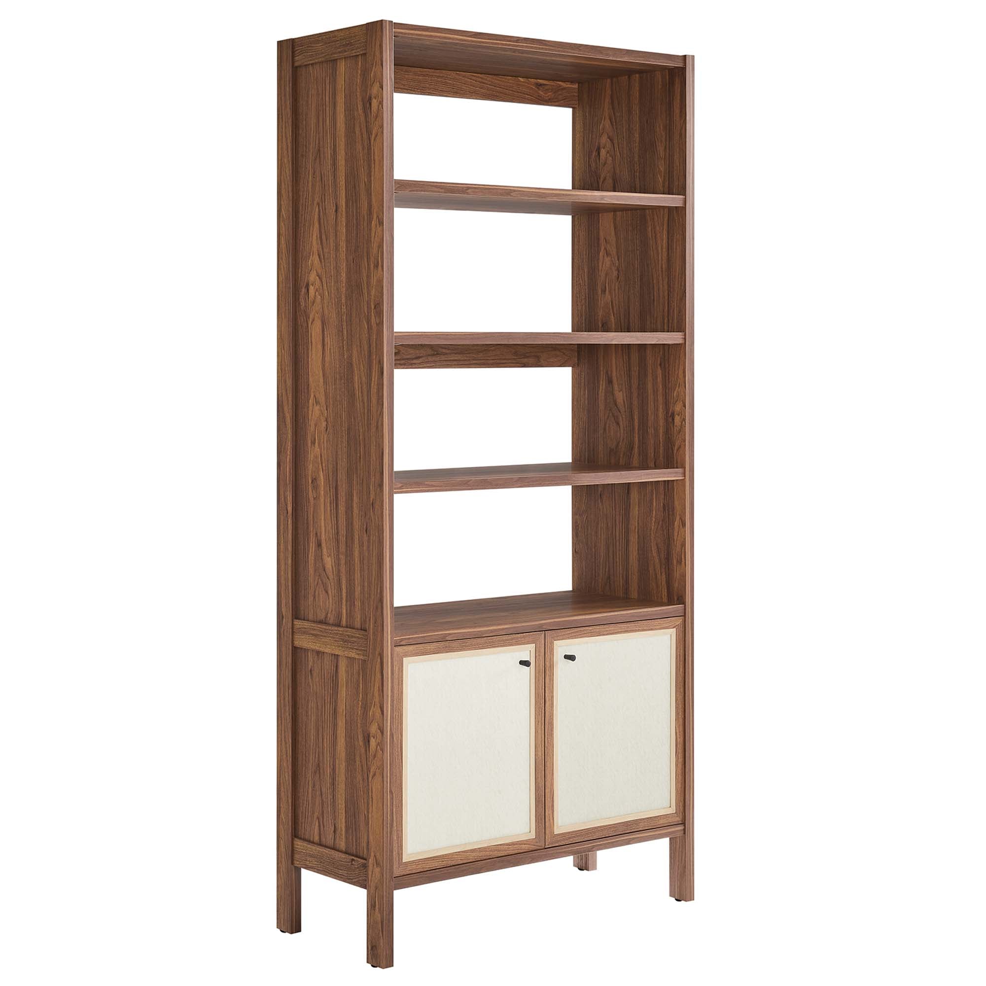 Capri 4-Shelf Wood Grain Bookcase | Modway Furniture | ZIN Home