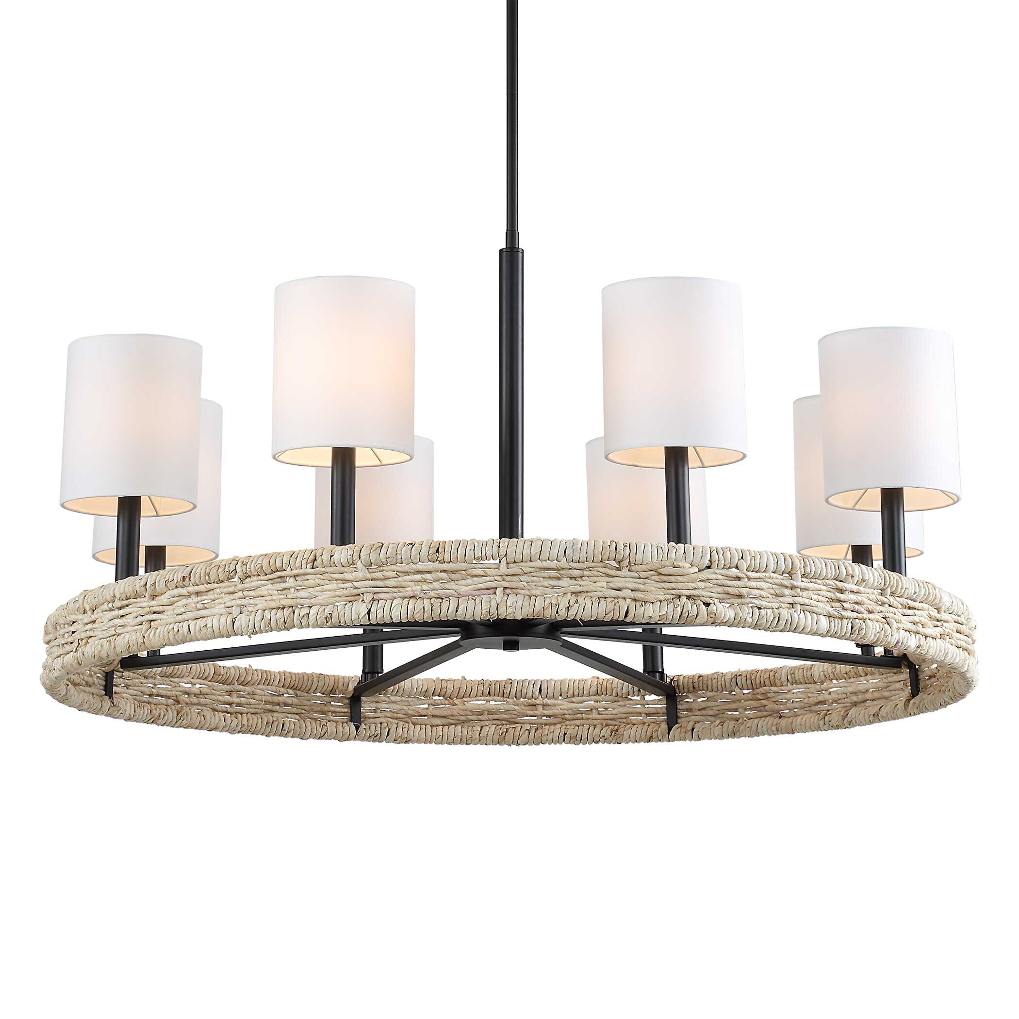 Uttermost Faiyam 8 Light Rattan Chandelier | Zin Home – zinhome