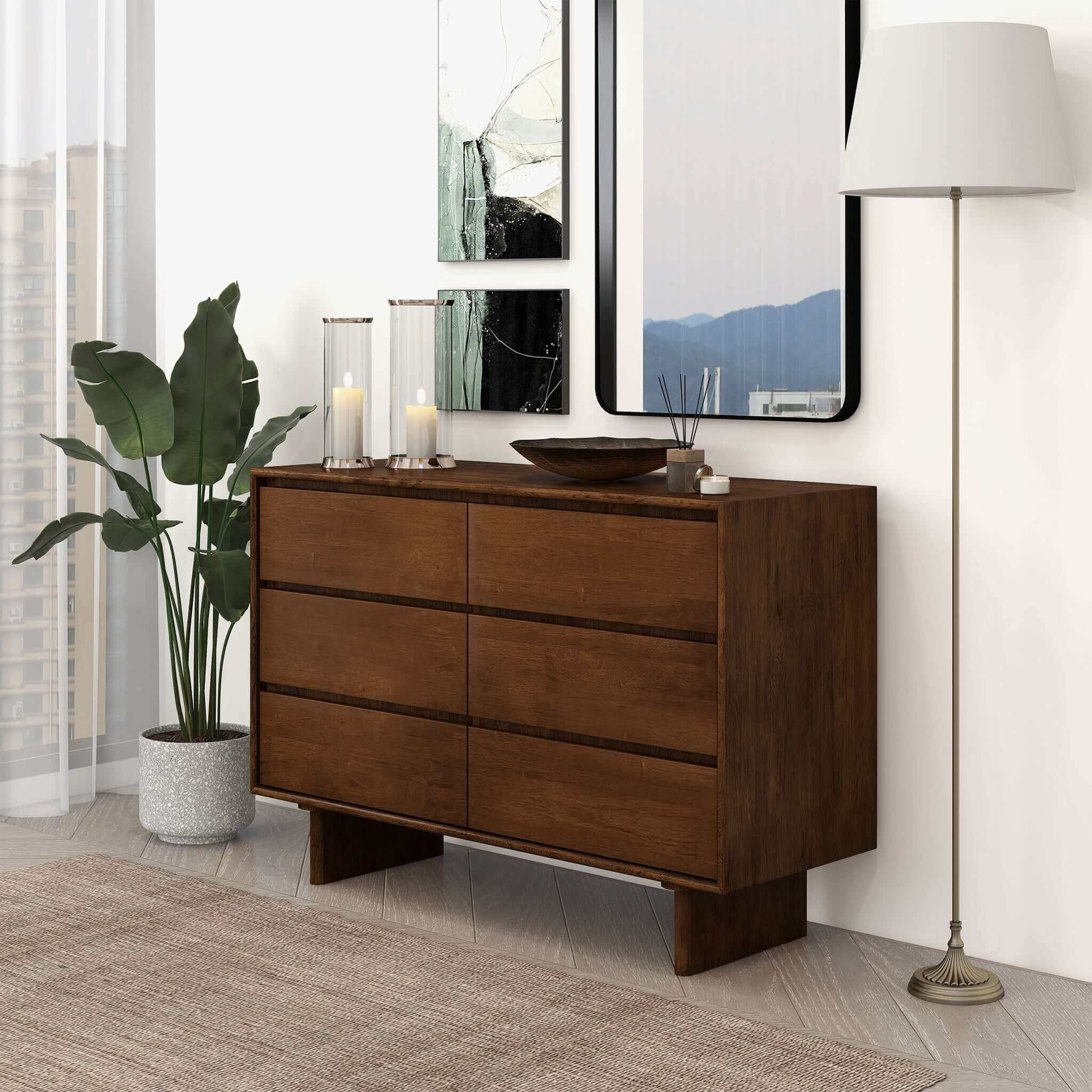 mid century modern dresser sale Ashcroft Furniture Dubrovnik Walnut With 6 Drawers sold separately Arrives fully Ariat Men's Thorin Classic Covered Button Color:Sea Salt