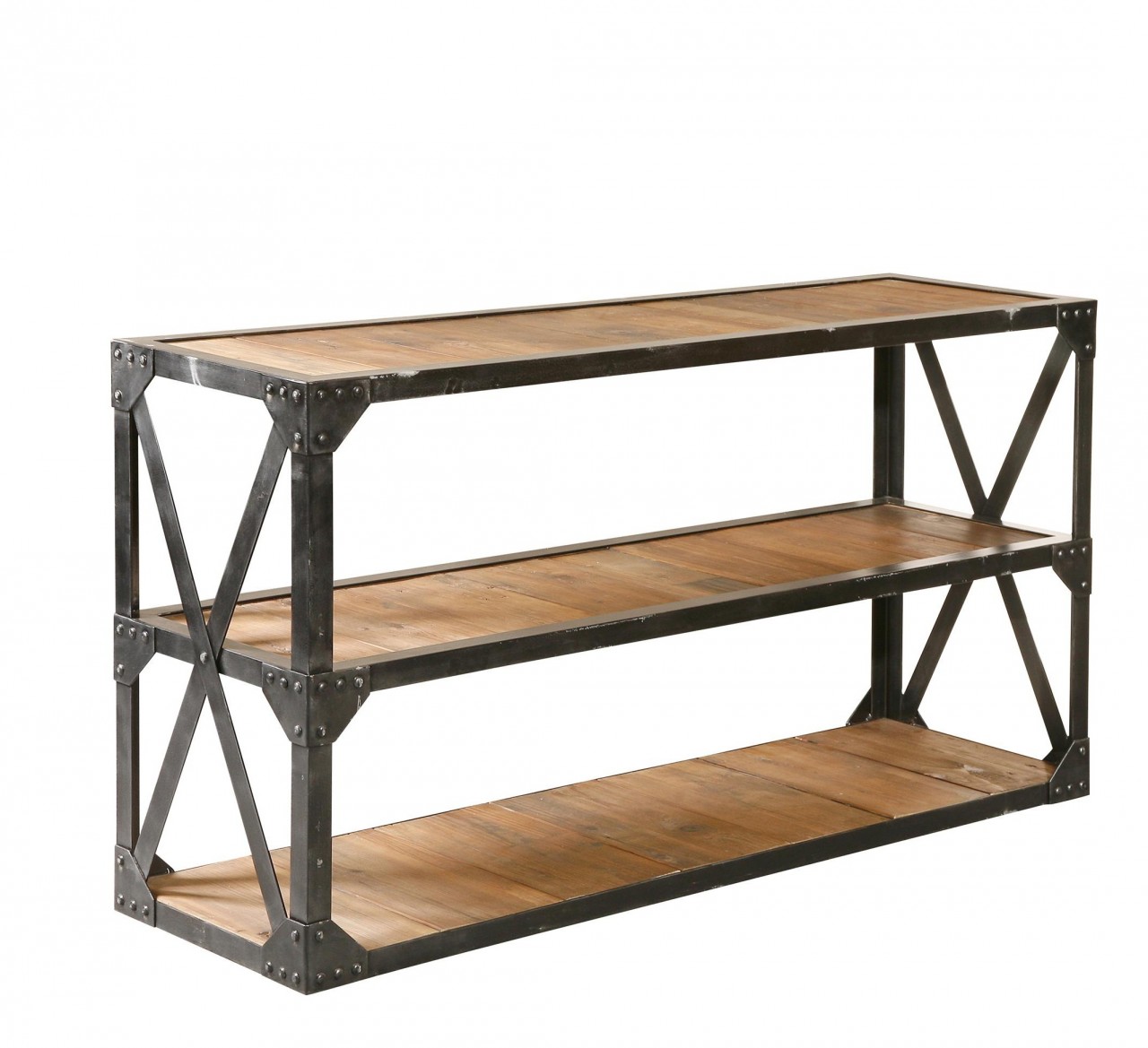 console table metal on Console Table 63    Wood And Metal Media Console  Bleeker Console