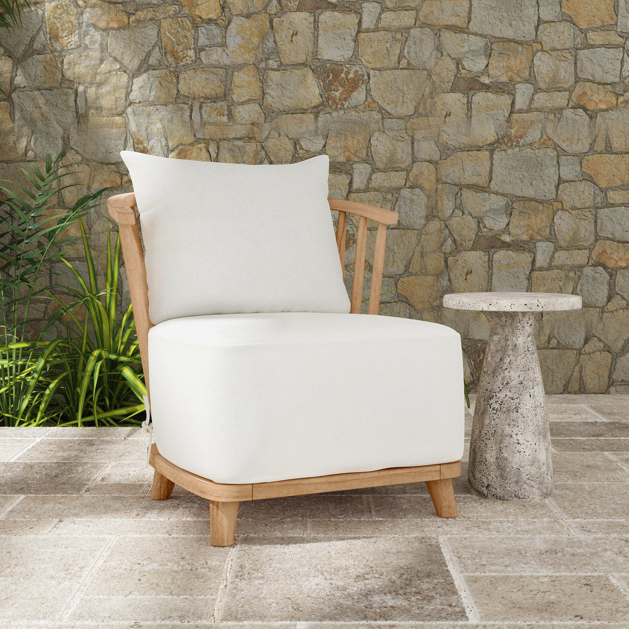 Outdoor accent chair styled on a patio for comfortable open-air seating