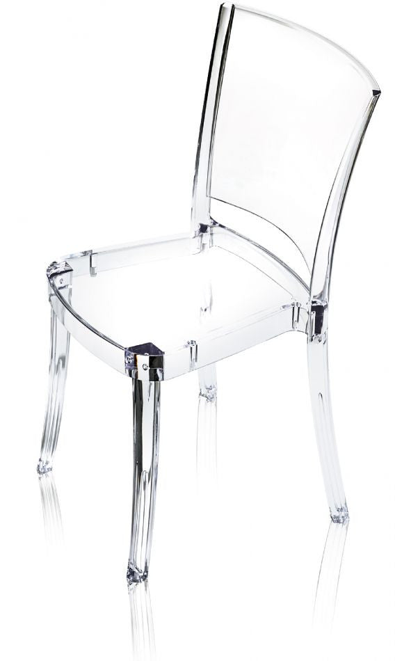 Cristalia Transparent Stacking Dining Side Chair