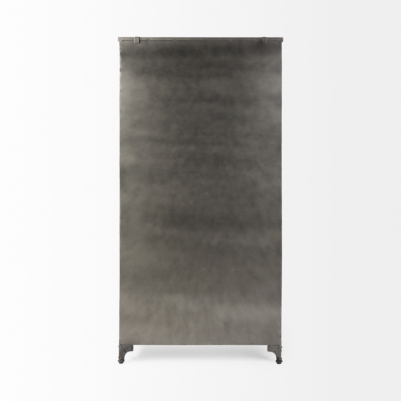 Poppy II 73.8" H Black Metal With Glass Door Display Cabinet