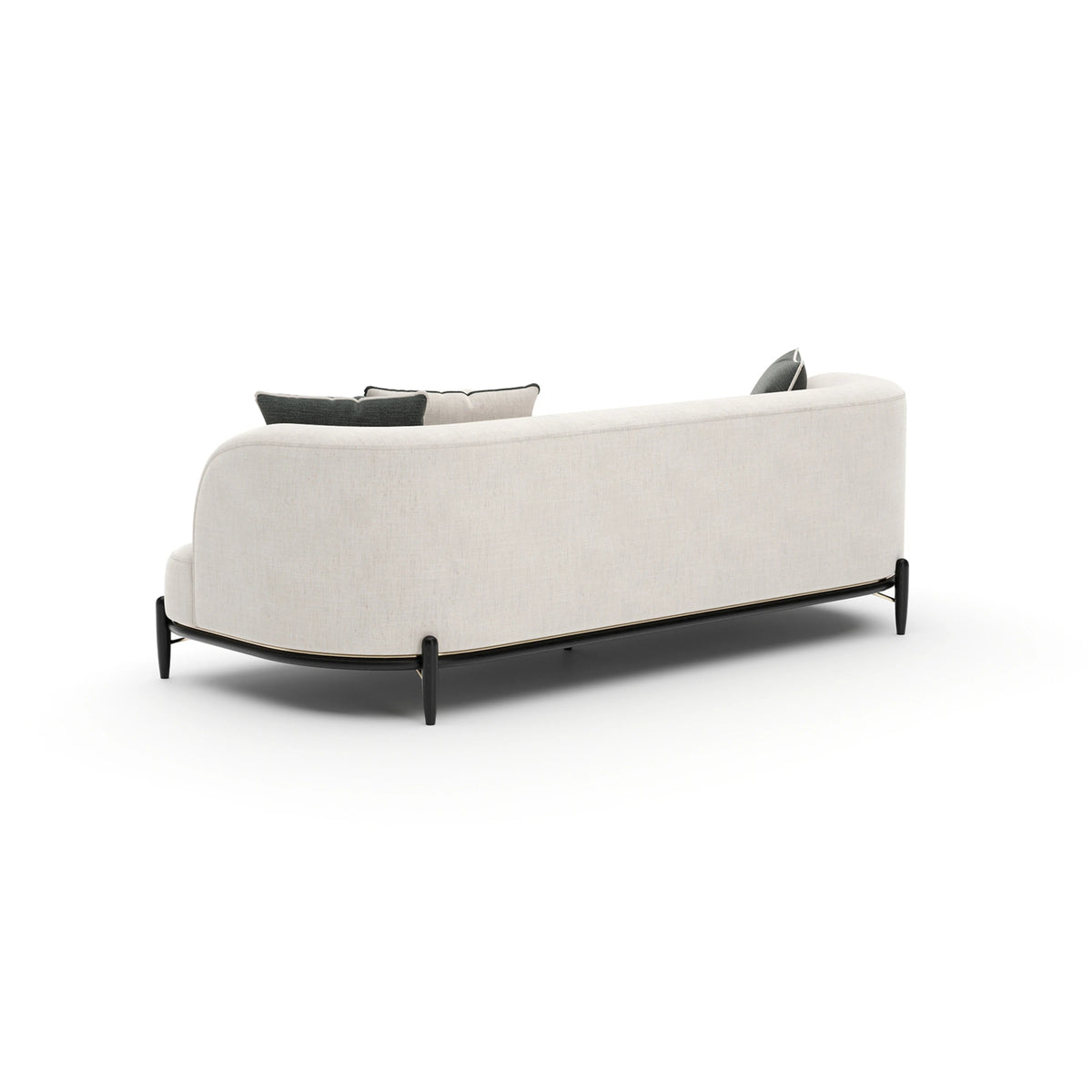 Madera Sofa - Oatmeal Brushed Gold 96" by Caracole - view 5