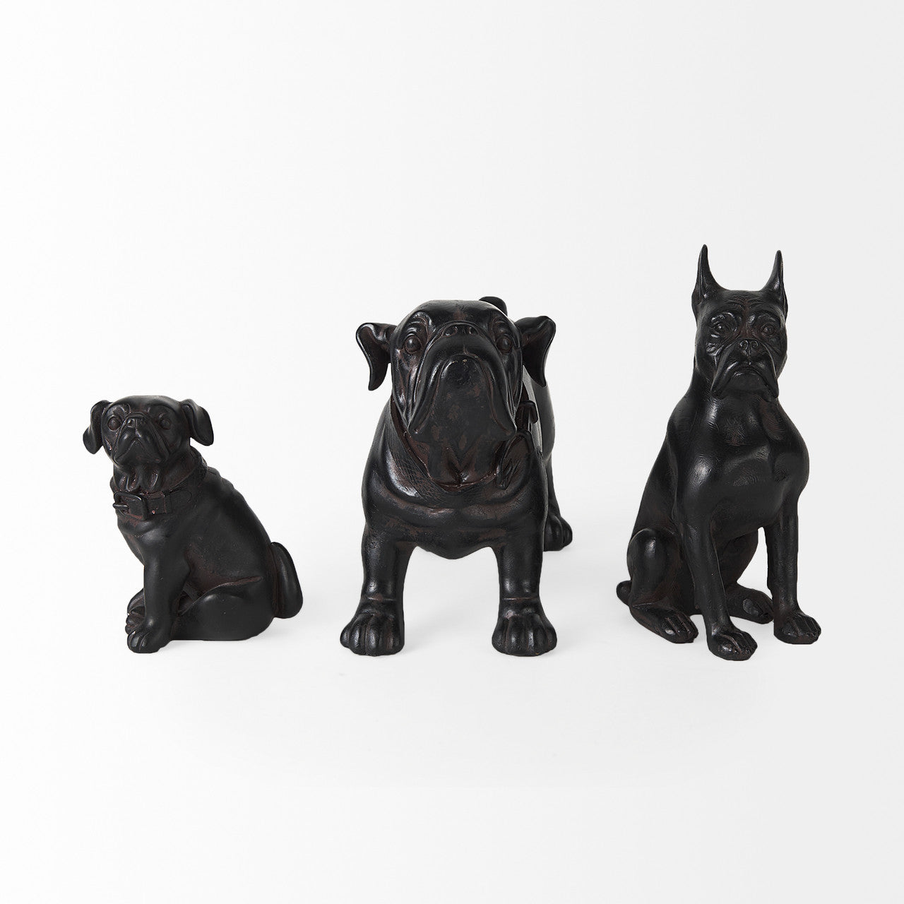 Hugo 5L x 13W Black Resin Bulldog