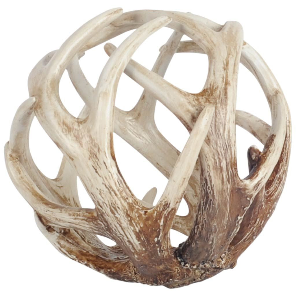Ramus II (Large) 7L x 7W Brown Antler Shaped Decorative Orb Ball