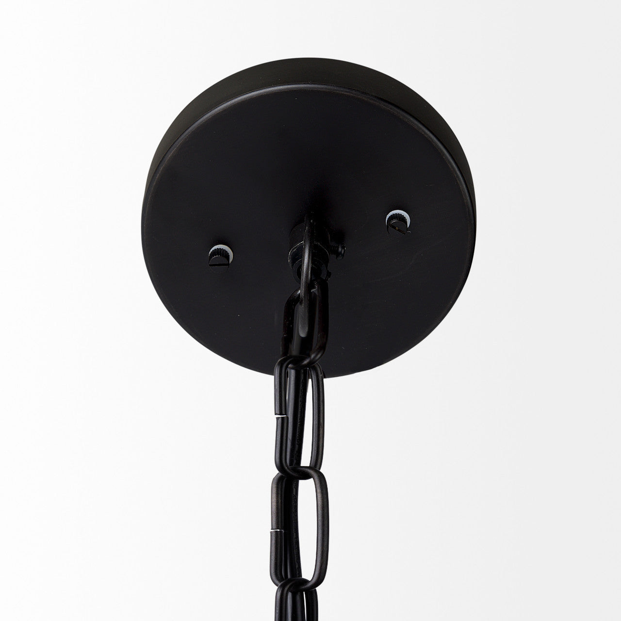 Leighton II 15x20 Black Metal Spherical Pendant Light