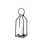 Kingston II Small Rustic Metal Framed Table Candle Holder