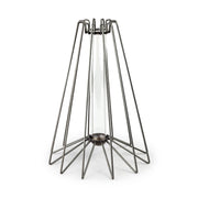 Madeline II Large Gunmetal Gray Metal Glass Test Tube Vase