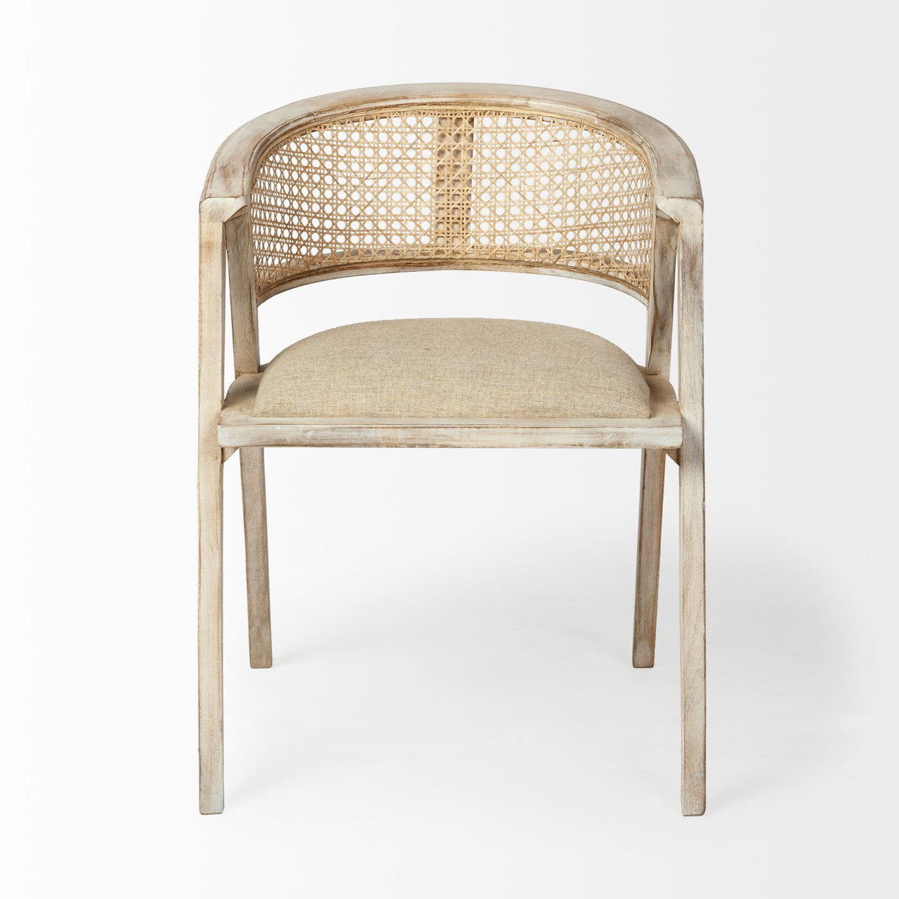 Tabitha I Blonde Wooden Frame 100% Polyester Seat Dining Chair