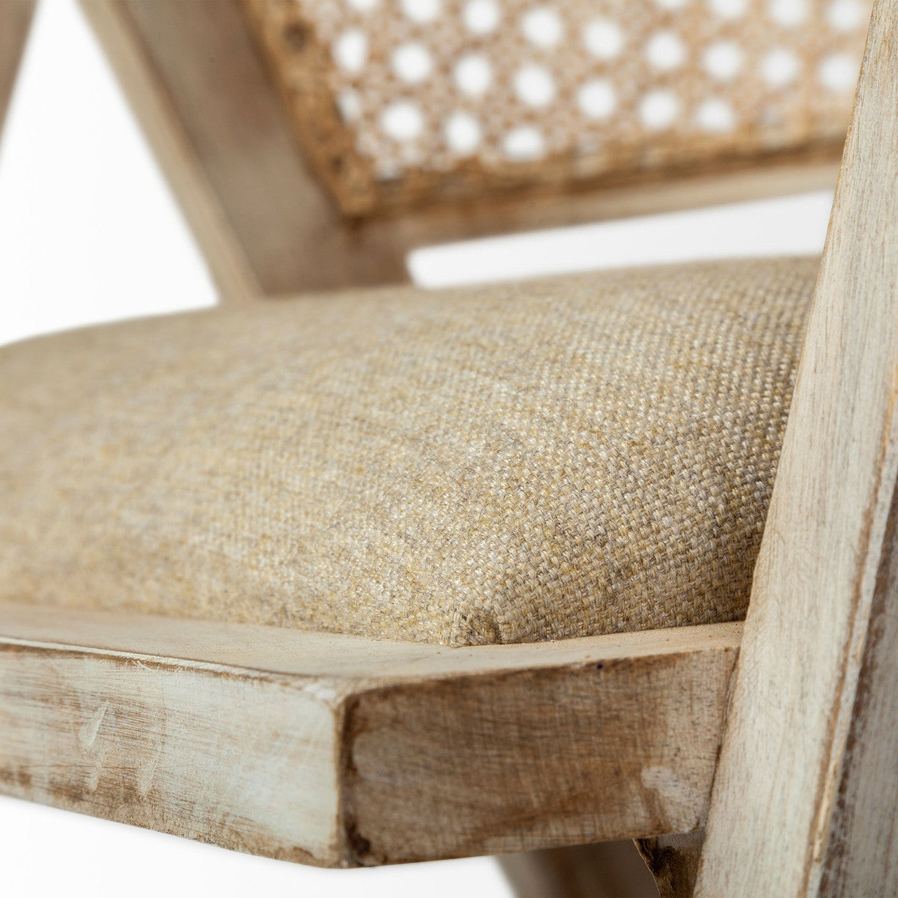 Tabitha I Blonde Wooden Frame 100% Polyester Seat Dining Chair