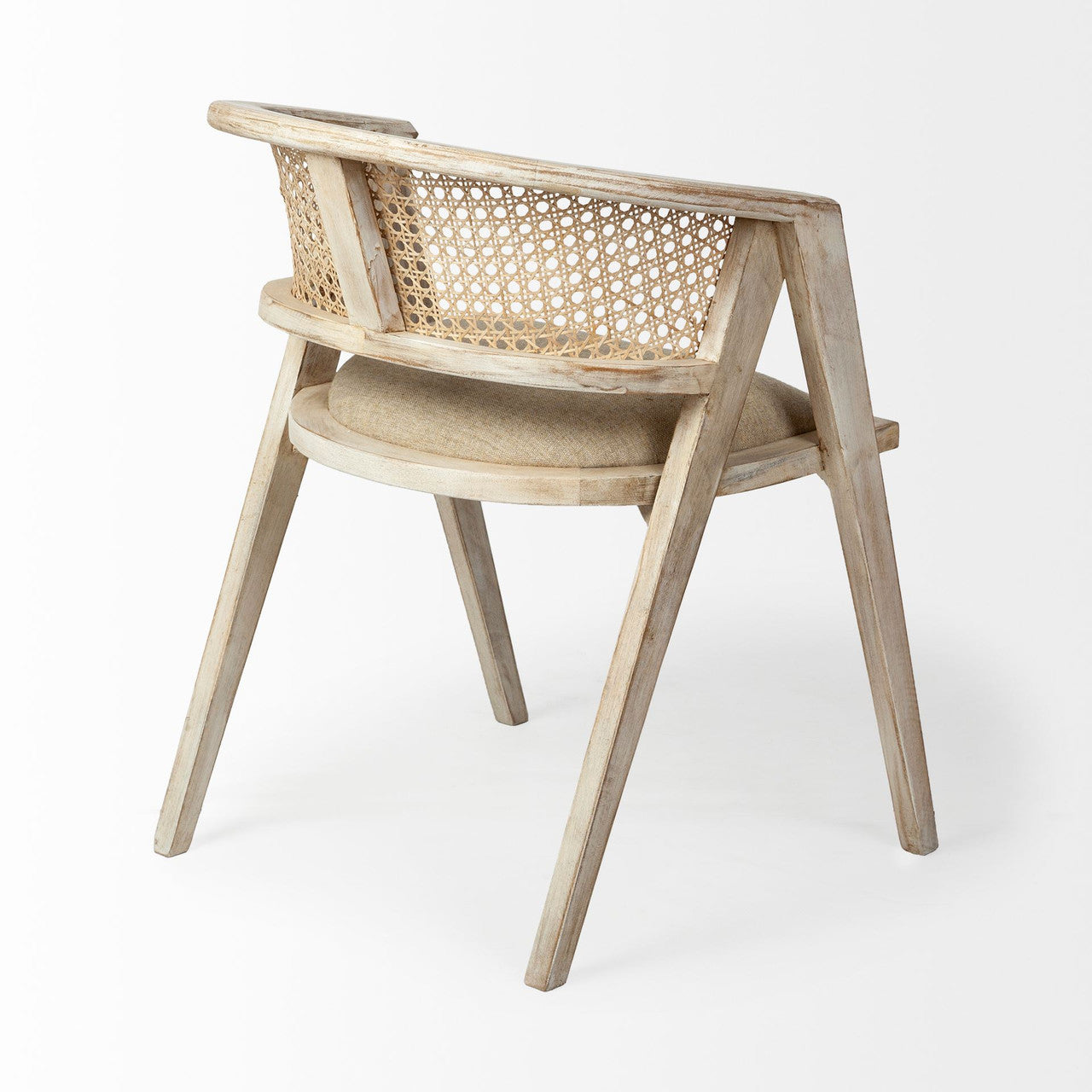 Tabitha I Blonde Wooden Frame 100% Polyester Seat Dining Chair