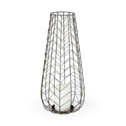 Petiole II Large Gold Toned Metal Table Candle Holder