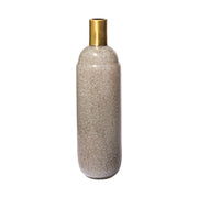 Toba III Large Brown/Gold Spotted Gourd Style Vase