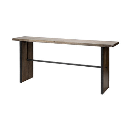 Ledger Live-Edge Wooden Brown Console Table