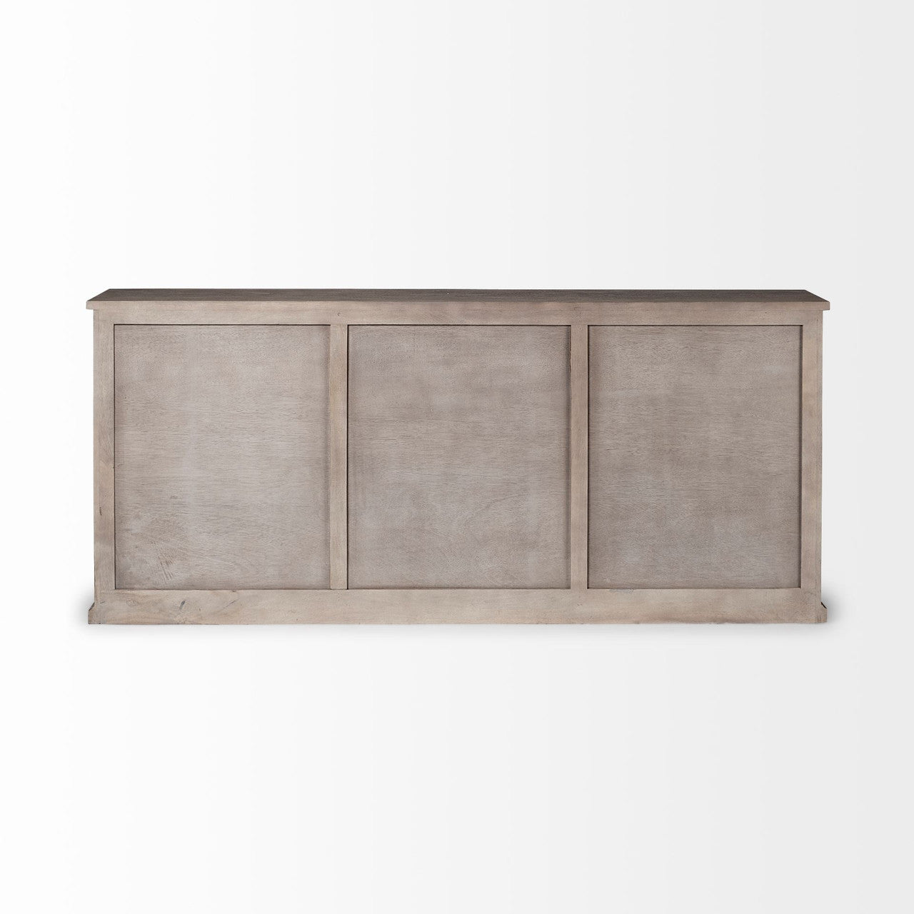 Braxton III 81.5x18.5 Natural Brown Solid Wood 3 Drawer 6 Door Sideboard