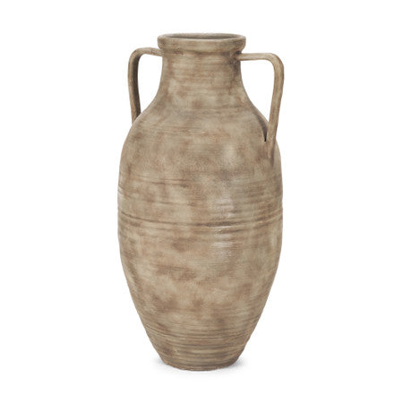 Tulsi Tall Matte Earth Brown Ceramic Floor Vase