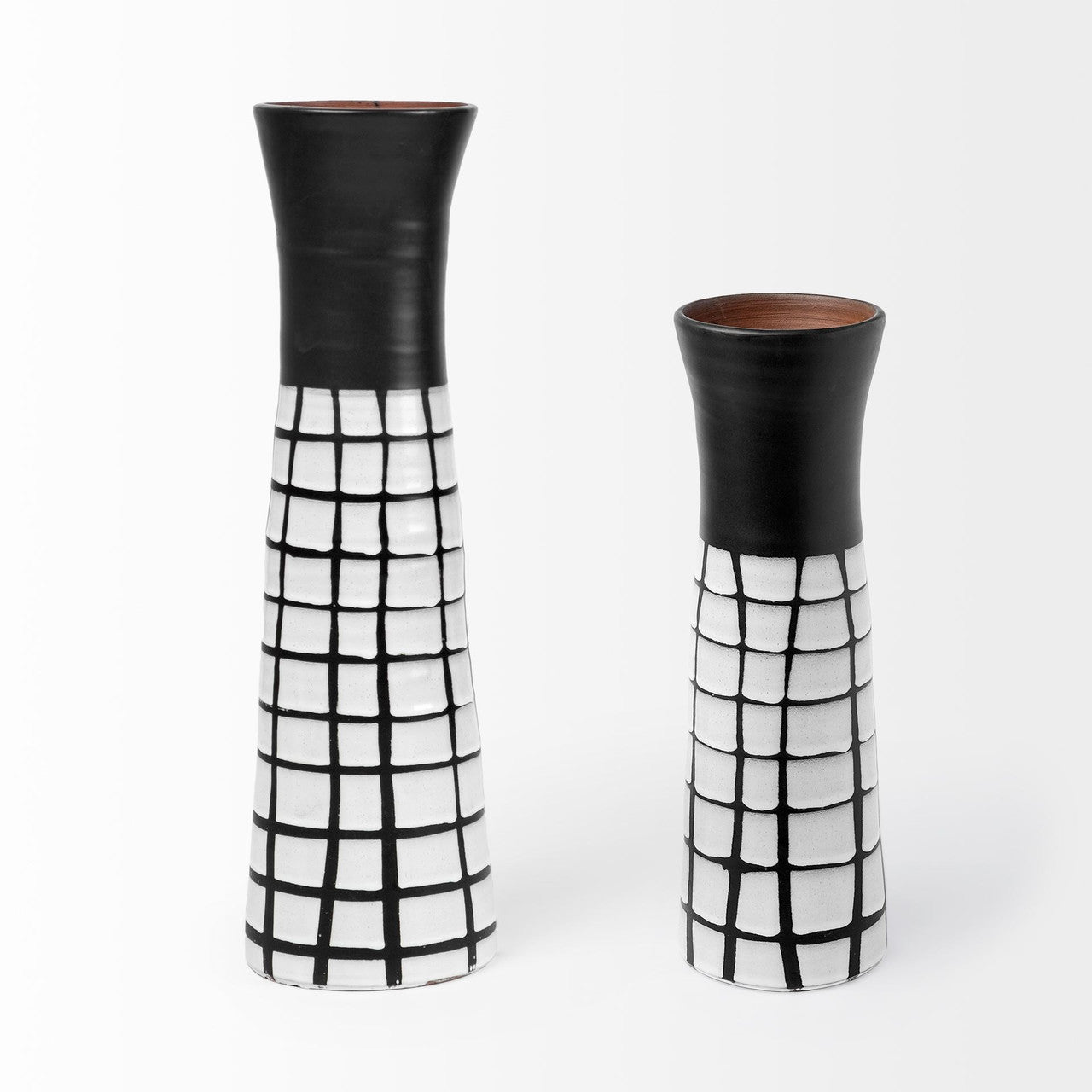 Luanda Small Black/White Large Ceramic Vase