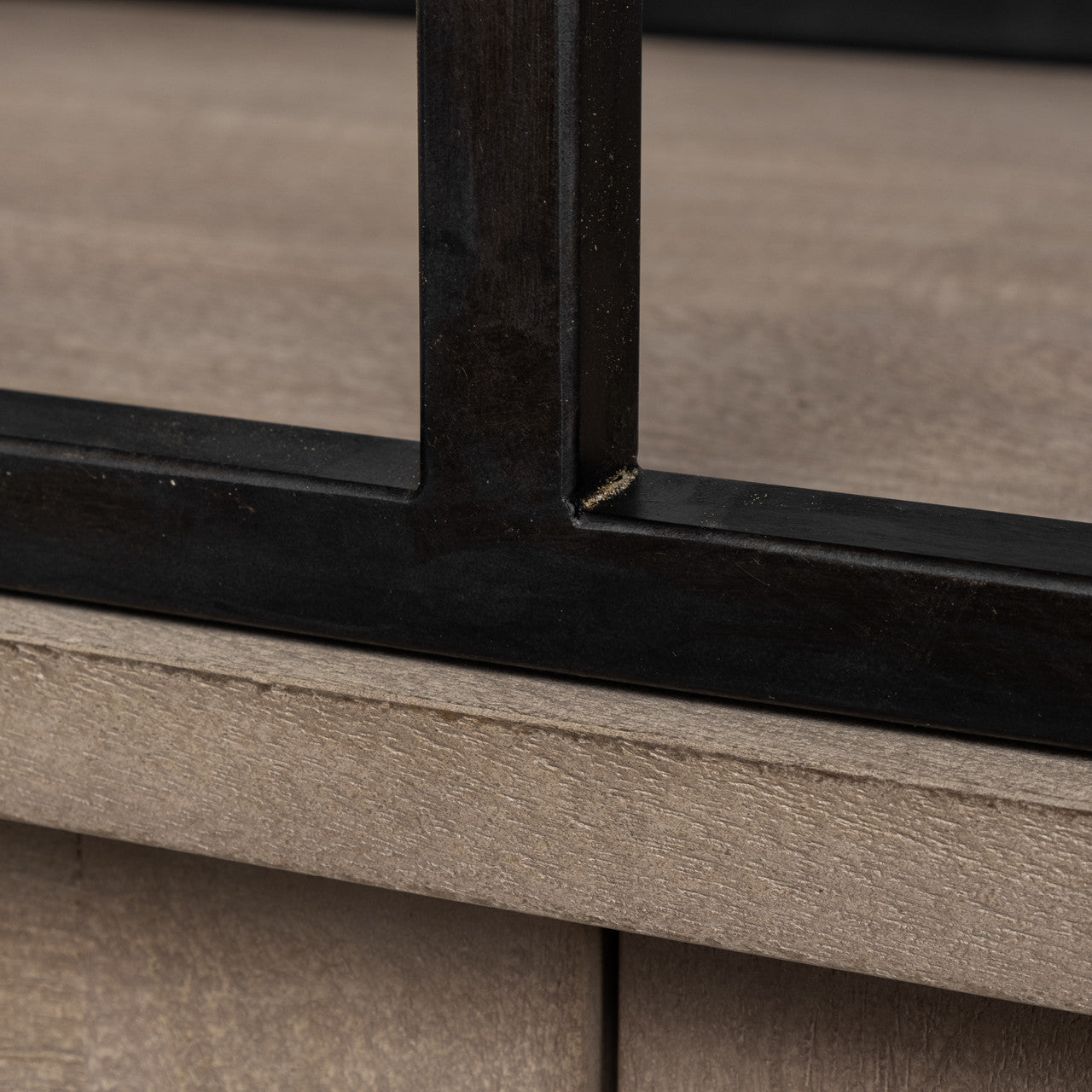 Braxton I Light Brown Wood and Iron Three Shelf Shelving Unit 81.5L x 18.5W x 90