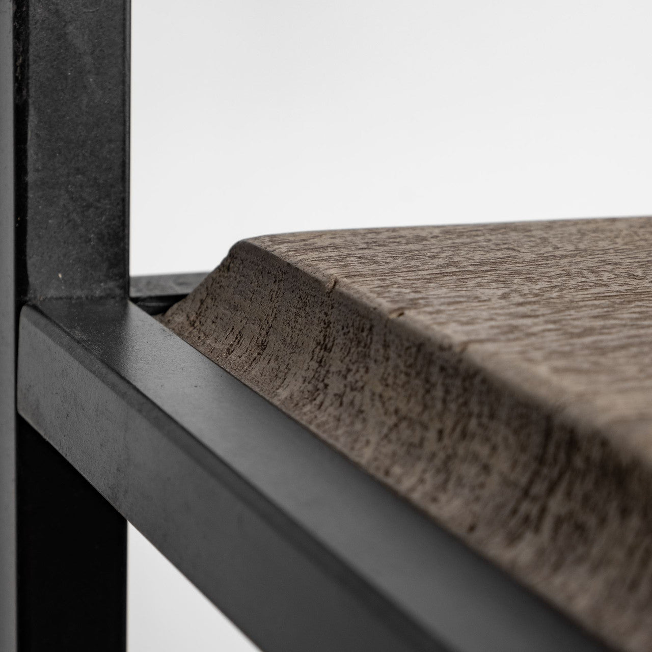 Braxton II Light Brown Wood and Iron Three Shelf Shelving Unit 41.5L x 18.5W x 9