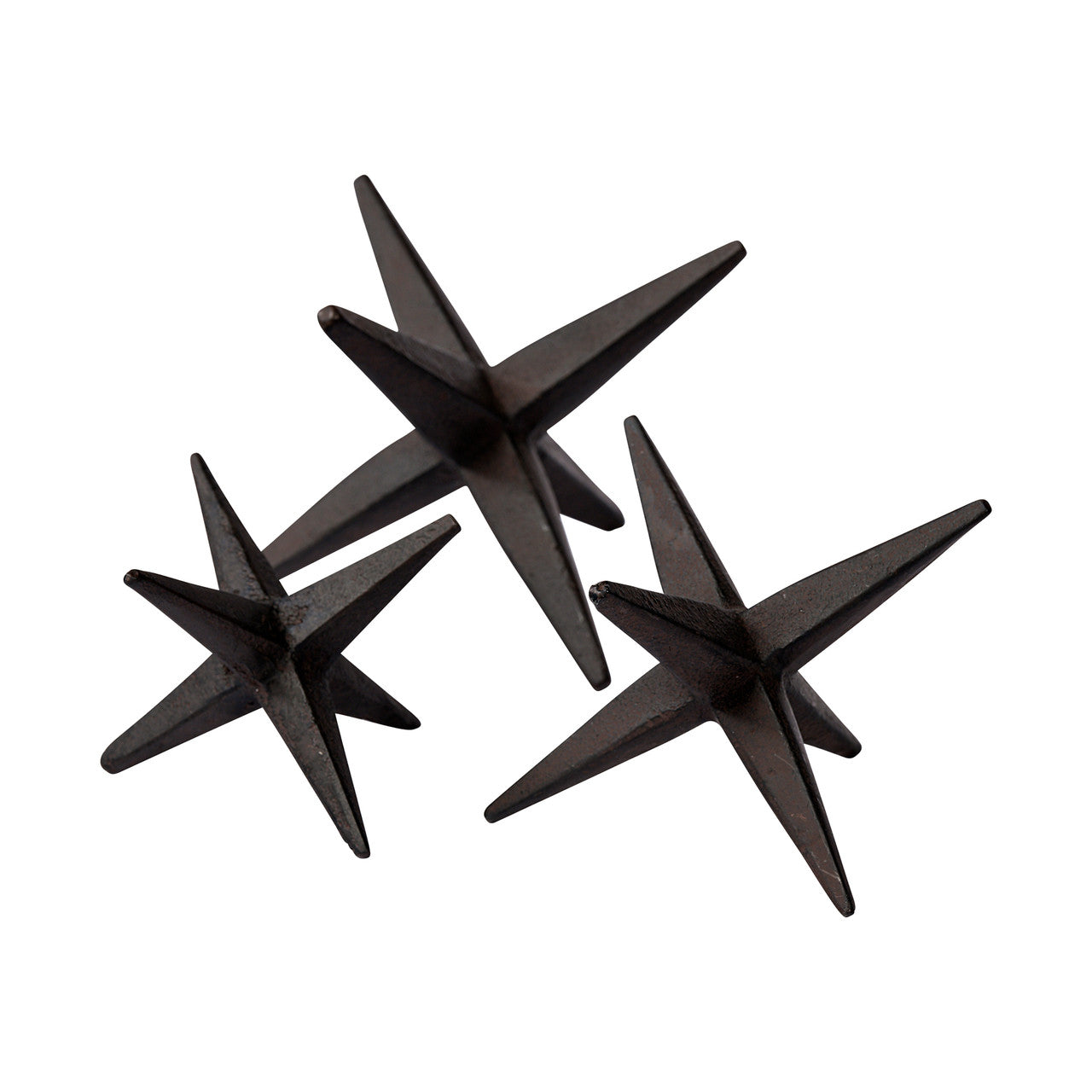 Rhea (Set of 3) Brown Cast Iron Small, Medium & Large Jacks