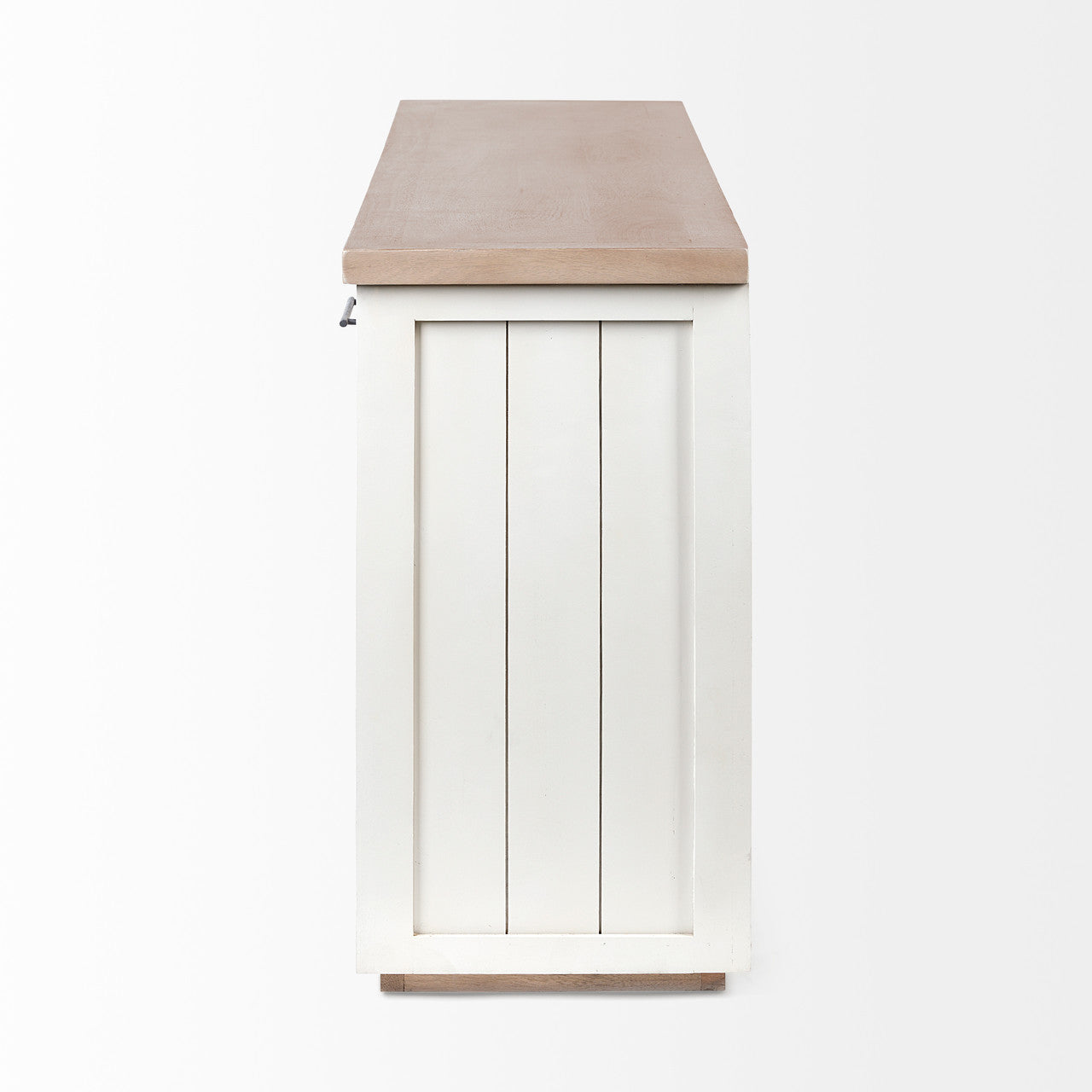 Fairview III Solid Wood Brown Top & White Frame 4 Cabinet Door Sideboard