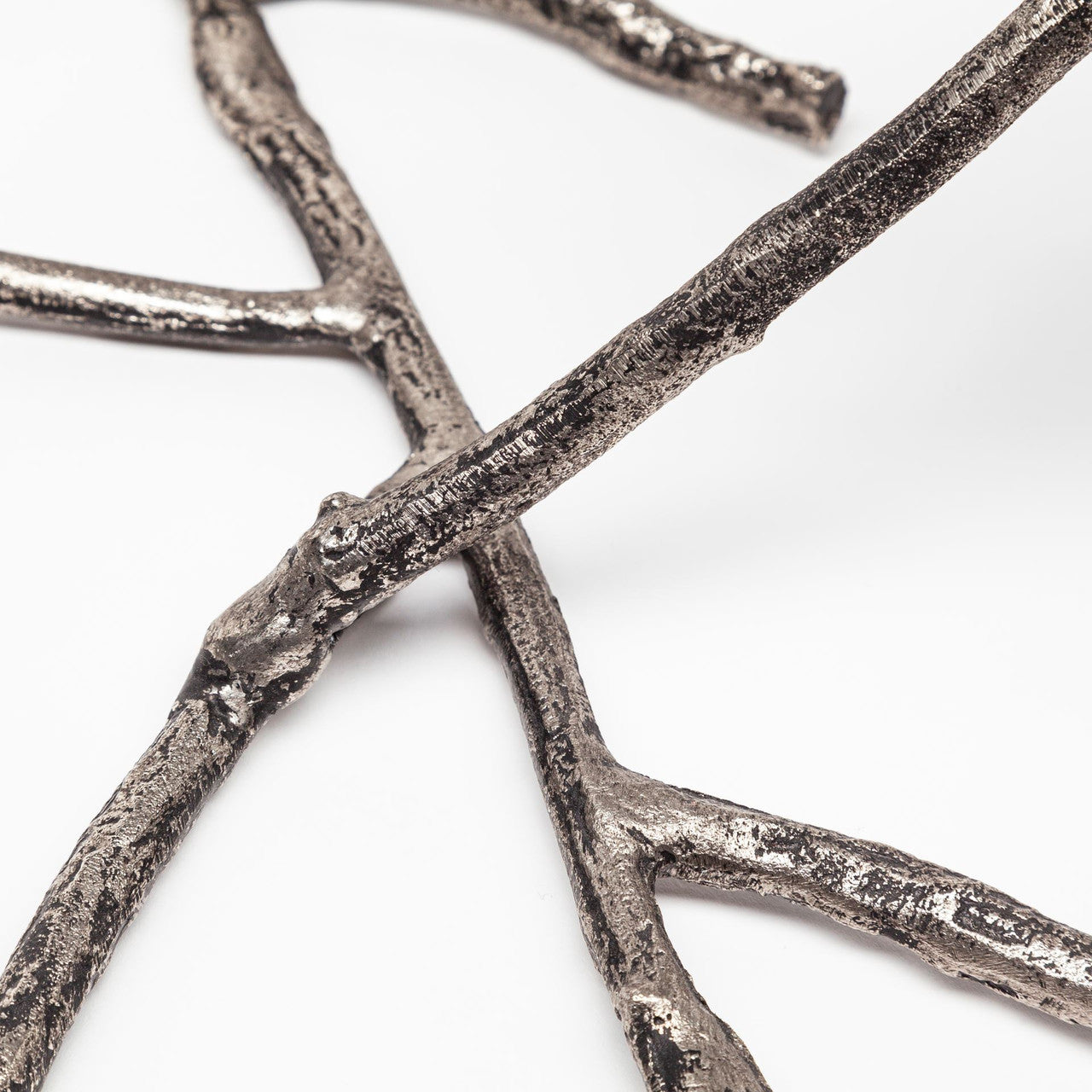 Vine I Distressed Silver Metal Creeper Five Candle Table Candle Holder