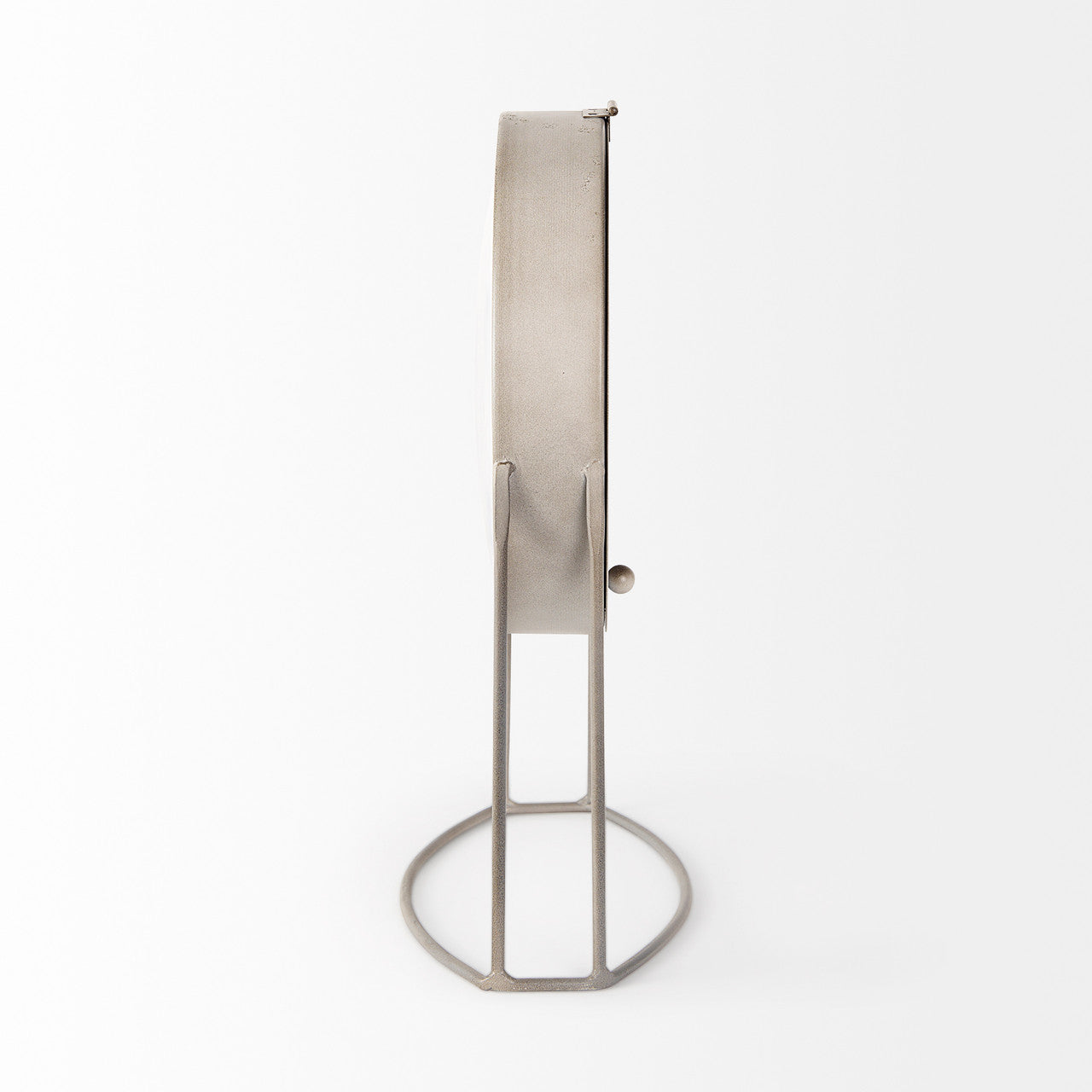 Aurus Matte Gray Metal Table Clock