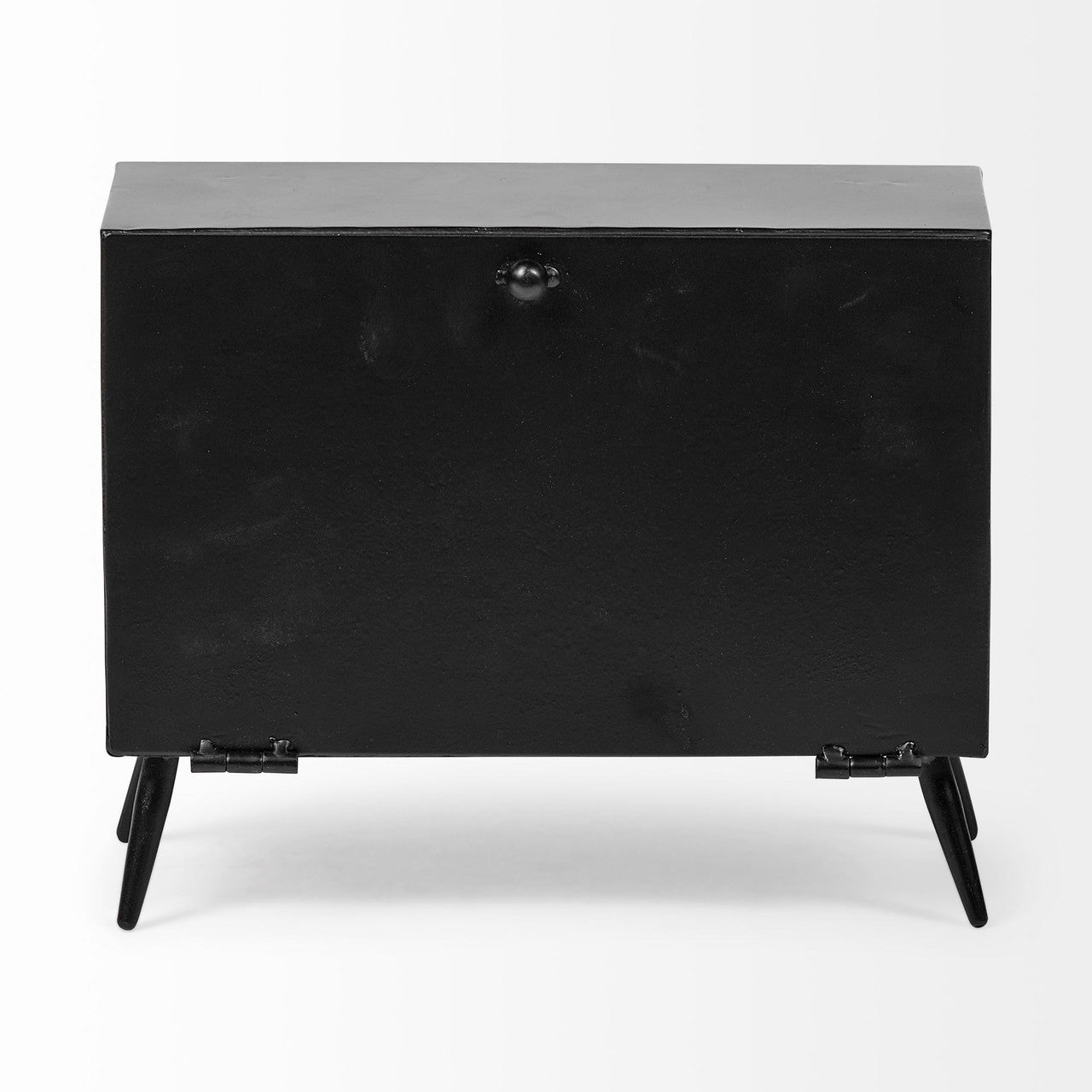 Lita Black Metal Rectangular Table Clock