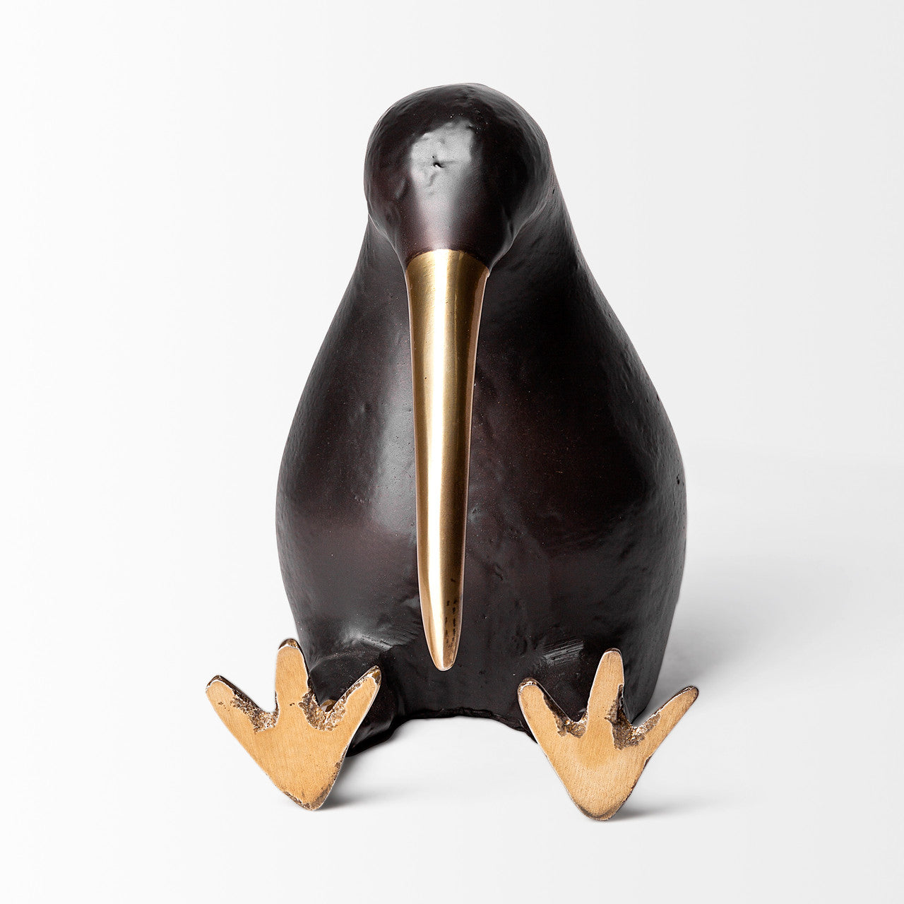 Dodo 7L x 4W Black Cast Aluminum Mauritian Bird Sculpture