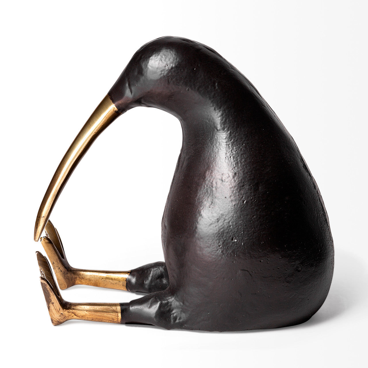 Dodo 7L x 4W Black Cast Aluminum Mauritian Bird Sculpture