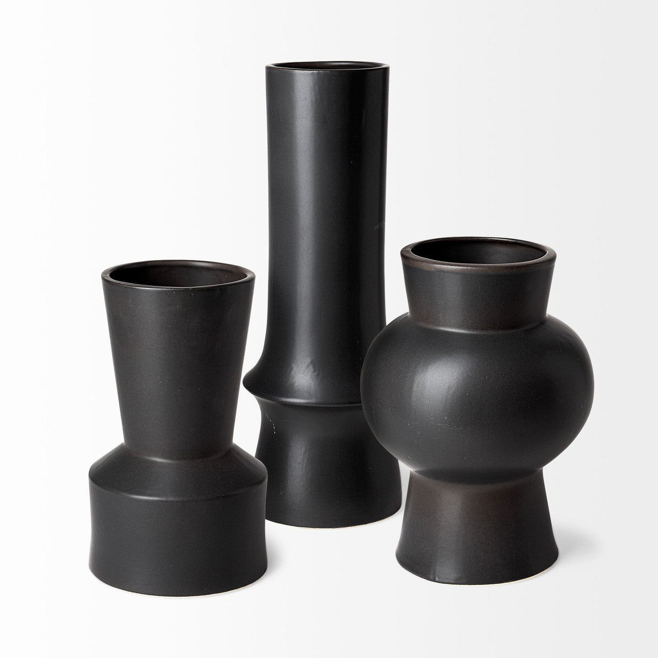 Laforge II Black Ceramic Vase