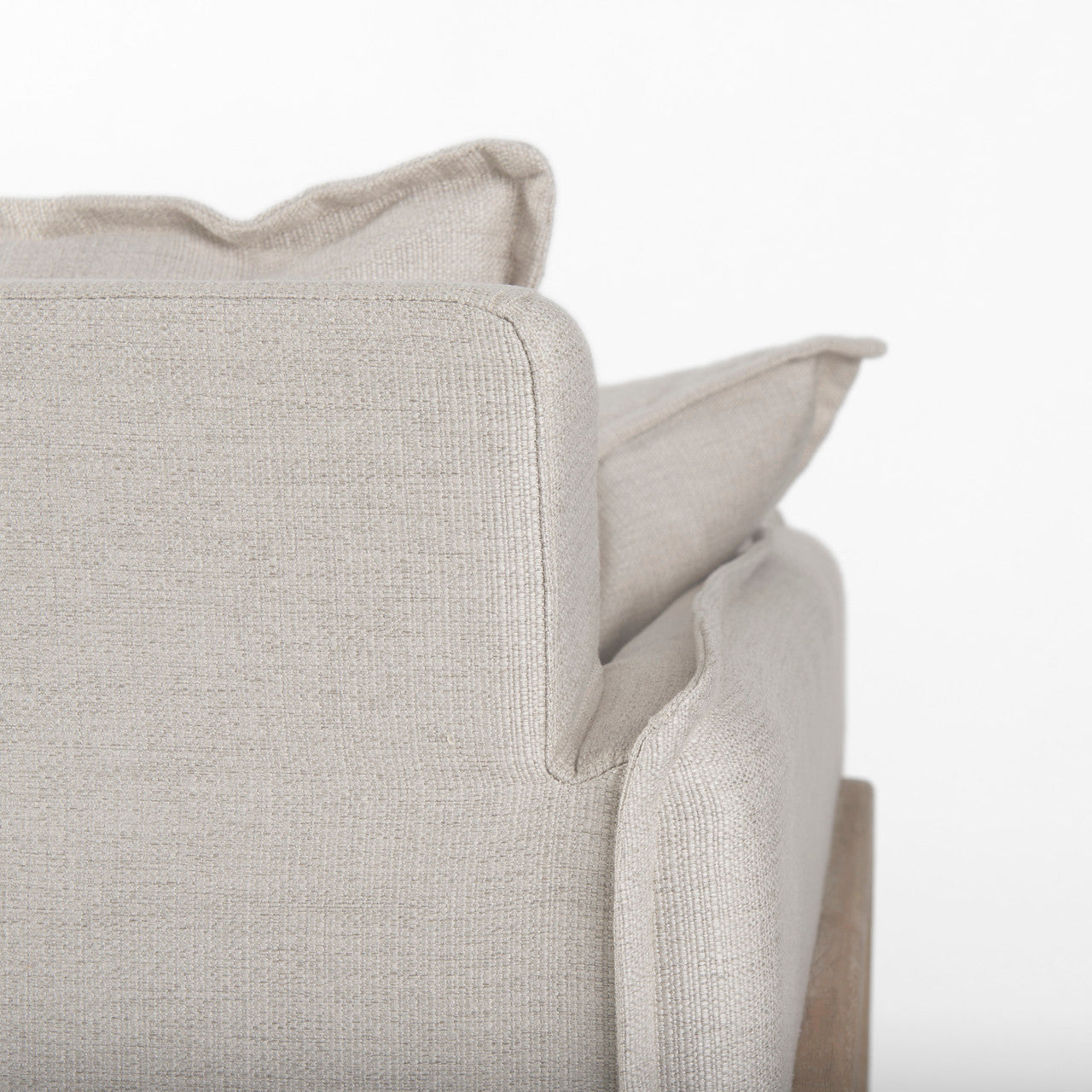 Roy I 84" Beige Upholstered Three Seater Sofa