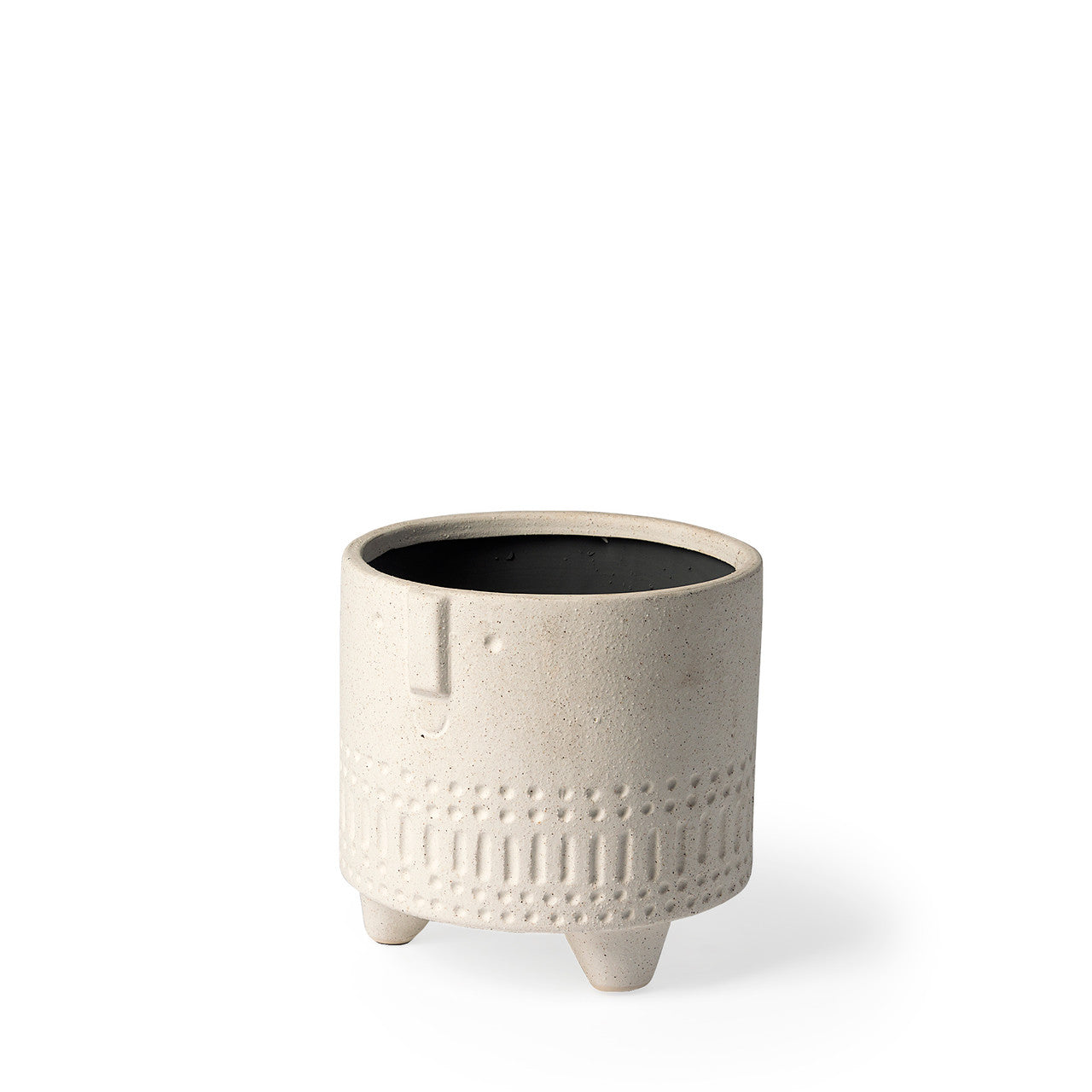 Jacob I Short White Ceramic Smiling Face Vase
