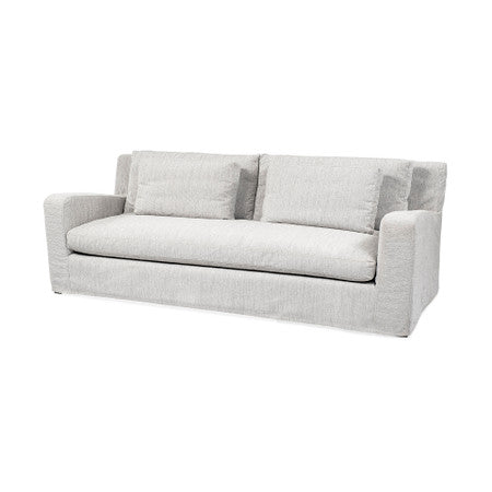 Denly Frost Gray Slipcover Three Seater Sofa