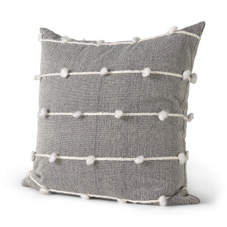 Linda Navy And Cream With White Detail Decorative Pillow Cover