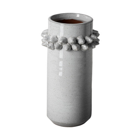 Farmhampton Large Gray Spoked Ceramic Vase