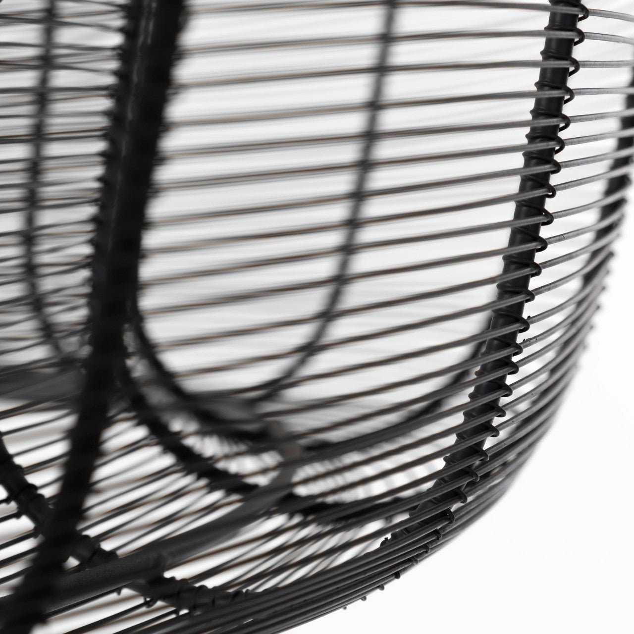 Camila (40"x31") Black Metal Mesh-Style Four Bulb Chandelier