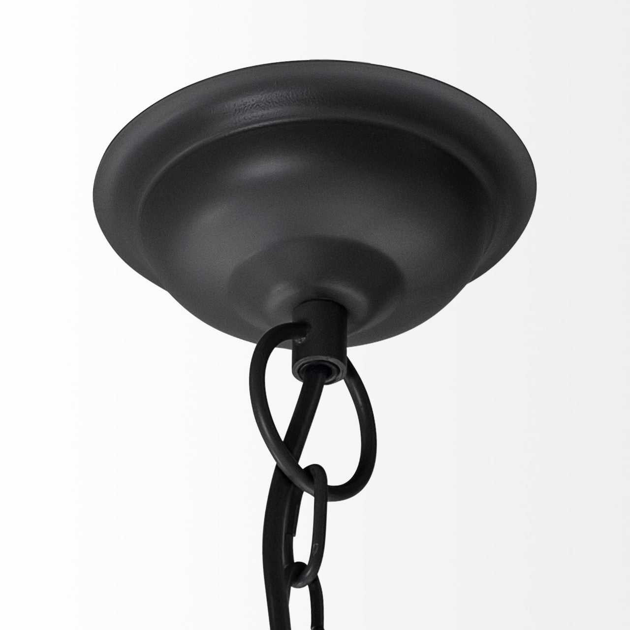 Camila (40"x31") Black Metal Mesh-Style Four Bulb Chandelier