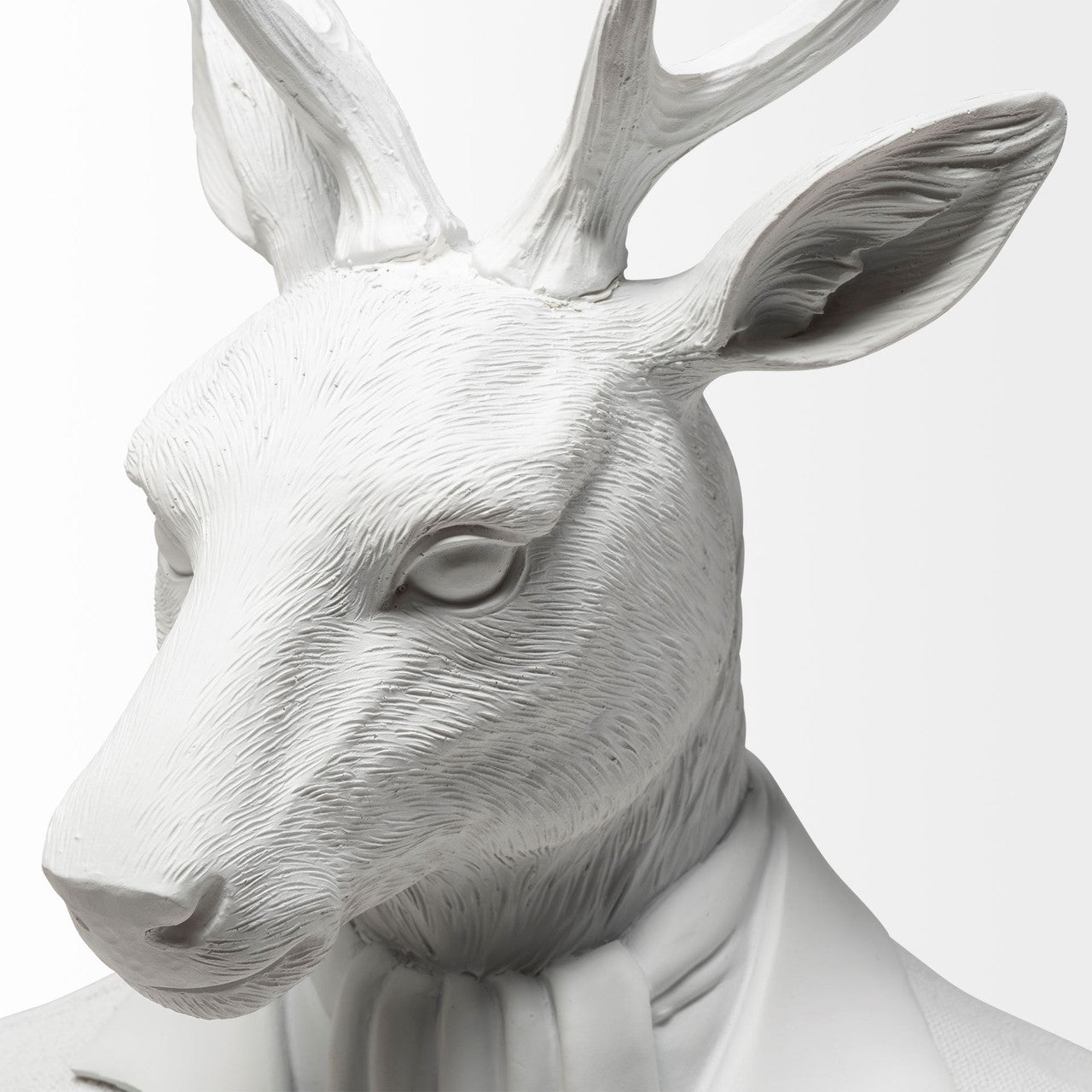 Mozart 8L x 6W White Resin Deer In A Suit