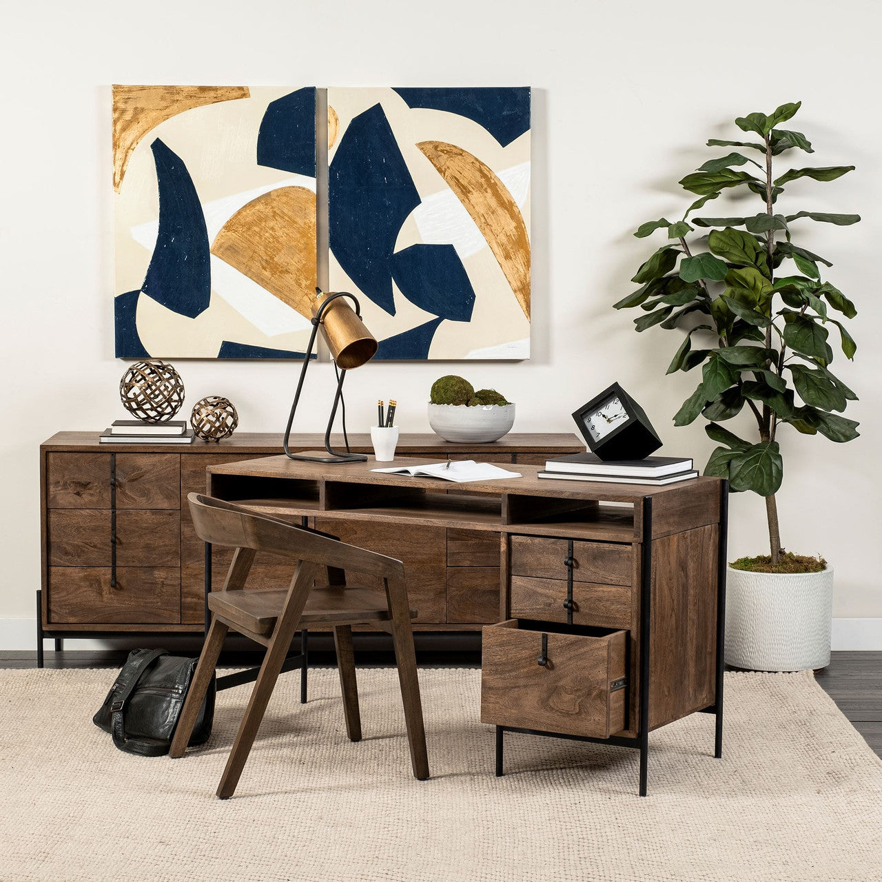 Nicholas I Onyx Brown Solid Wood Dining Chair