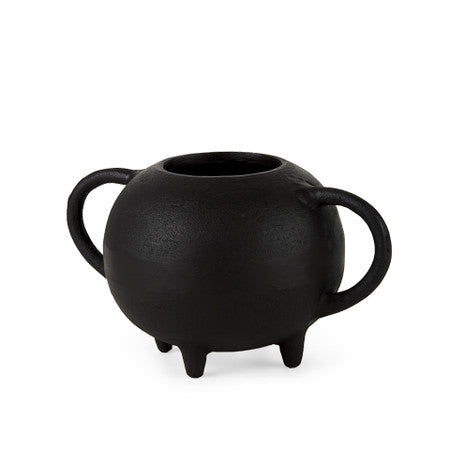 Cyrus Black Spherical Vase Decorative Object