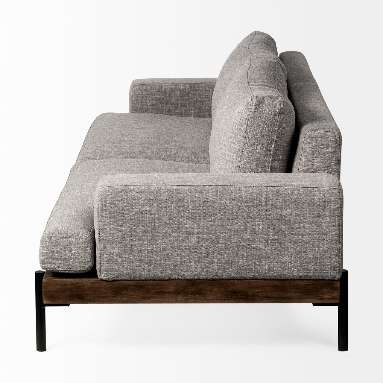 Colburne II 95" Gray Upholstered Three Seater Sofa