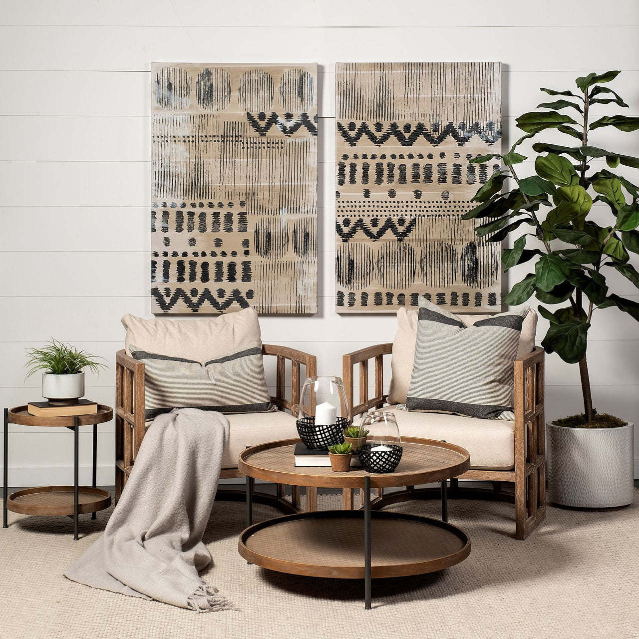 Skylar II Tan Fabric Covered Cushioned Demi-Lune Wooden Frame Accent Chair