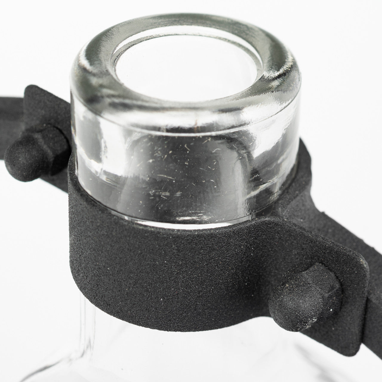 Monica II Tall Black Metal Glass Bottle Vase