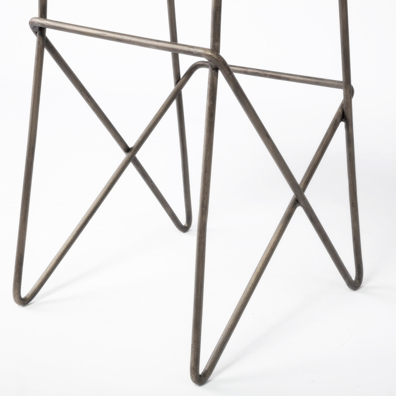 Katniss 30" Total Height Cream Fabric Seat Gold Metal Frame Bar Stool