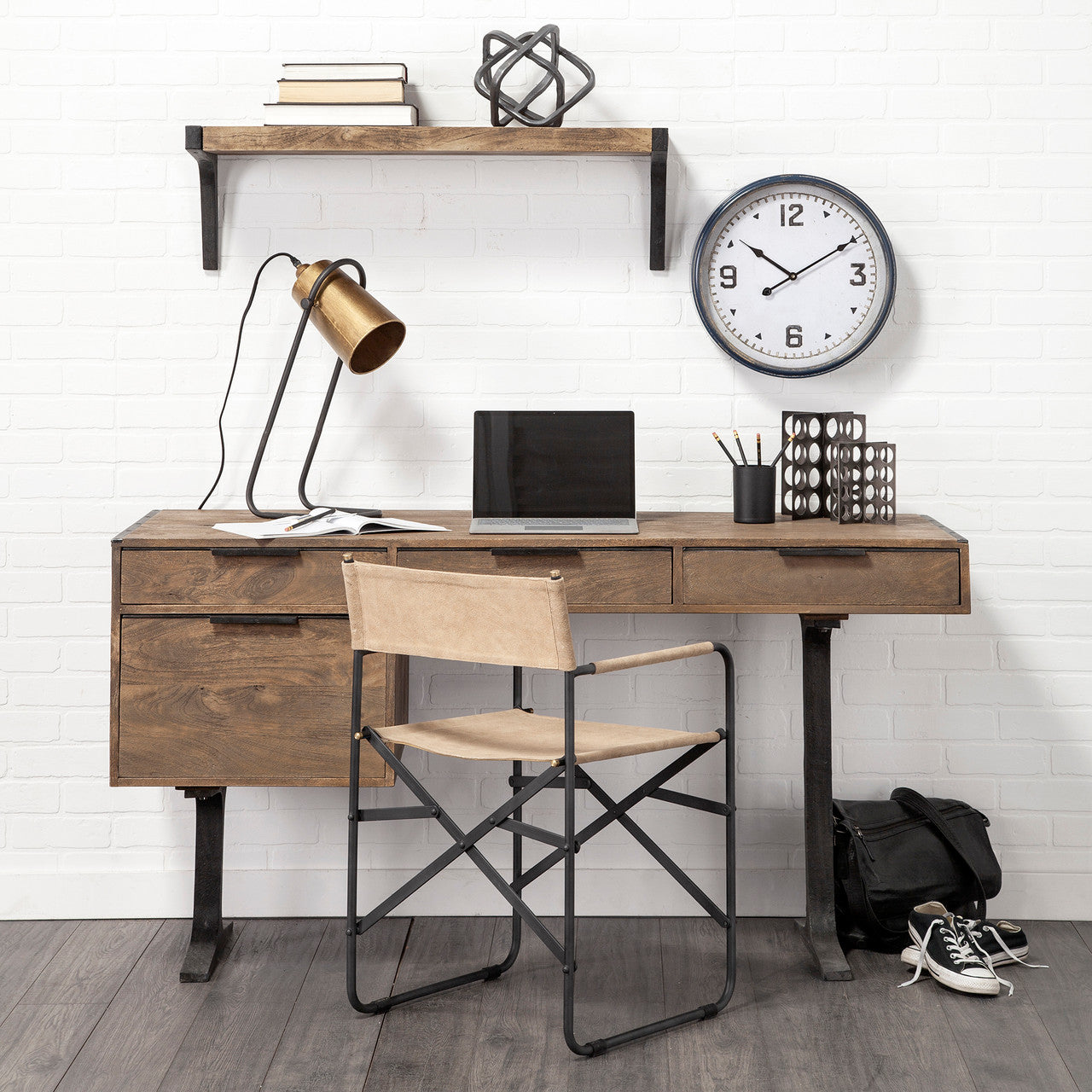 Fletcher (Small) 4L x 4W Gray Metal Abstract Decorative Object