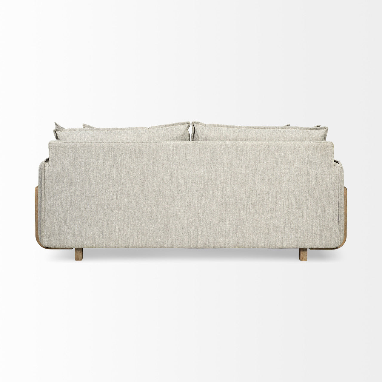 Roy I 84" Frost Gray Upholstered Three Seater Sofa