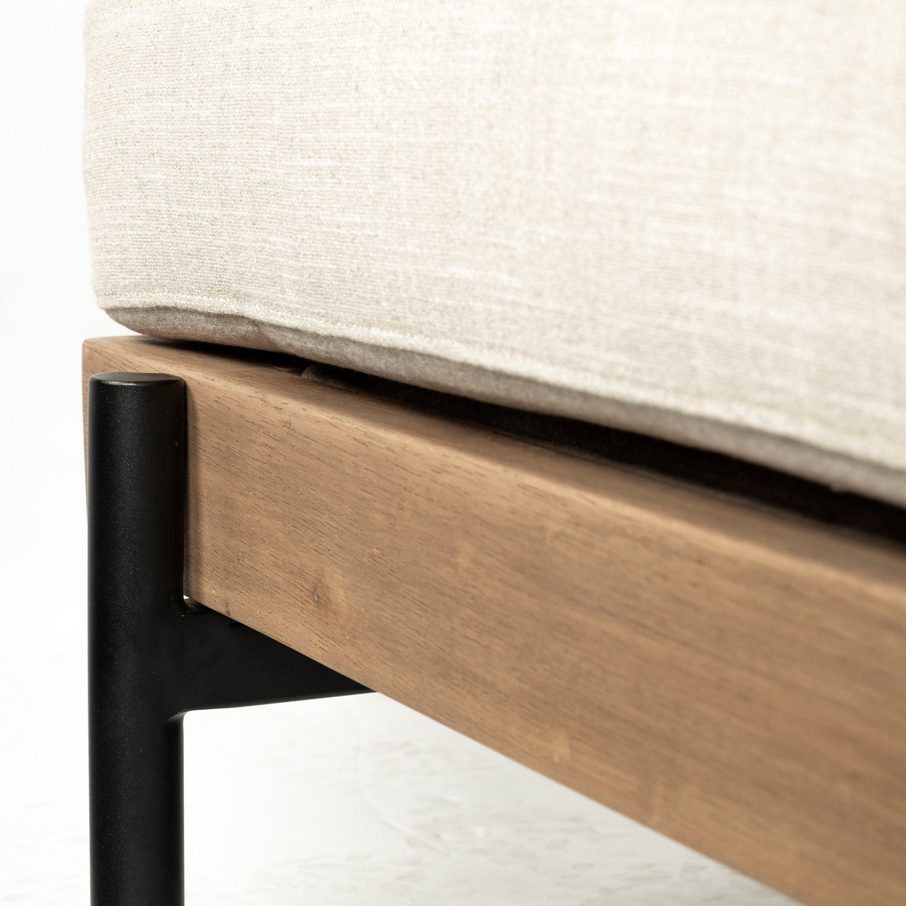 Colburne I Beige Fabric W/ Wood and Iron Frame Accent Chair